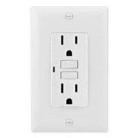 GE GFCI Receptacle with LED Indicator