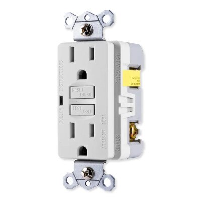 GE GFCI Receptacle with LED Indicator