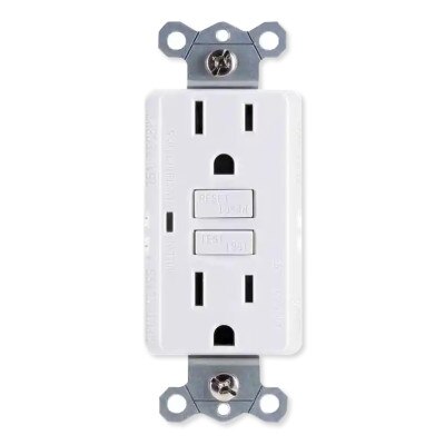 GE GFCI Receptacle with LED Indicator