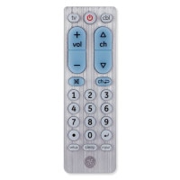 GE 2-Device Universal Remote Control, Brushed Silver