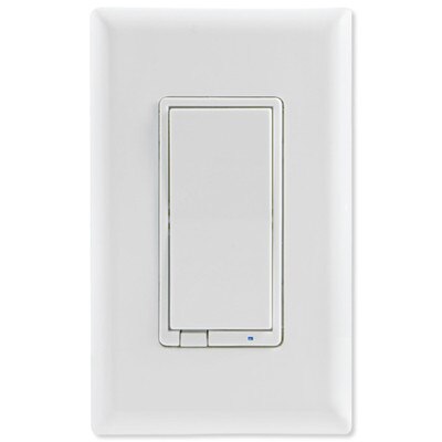 GE Enbrighten Zigbee In-Wall Smart Paddle Dimmer With QuickFit and SimpleWire, White/Almond