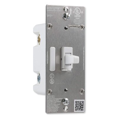 GE Enbrighten Zigbee In-Wall Smart Toggle Dimmer With QuickFit And SimpleWire, White