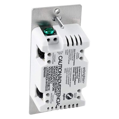 GE Enbrighten Zigbee In-Wall Smart Toggle Dimmer With QuickFit And SimpleWire, White