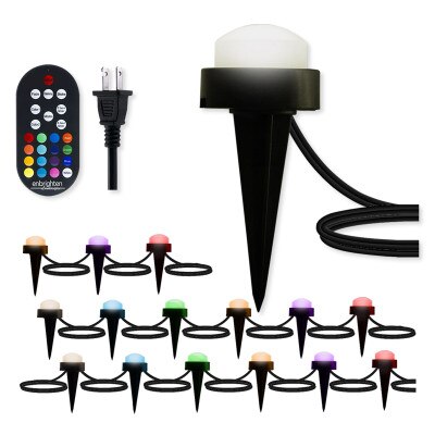 Enbrighten Mini Landscape Lights with RF Remote, 15 Pucks