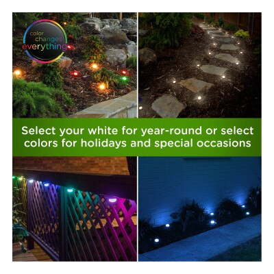 Enbrighten Mini Landscape Lights with RF Remote, 15 Pucks