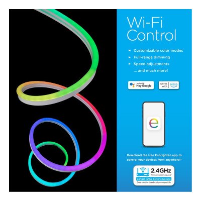 Enbrighten Wi-Fi Seasons Color Changing LED Flex Light, 16ft