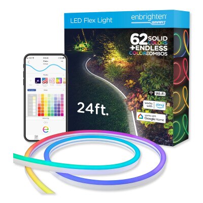 Enbrighten Wi-Fi Seasons Color Changing LED Flex Light, 24ft
