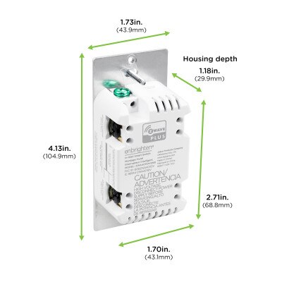 Enbrighten Z-Wave Plus v2 In-Wall Smart Switch, Paddle, 700 Series