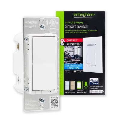 Enbrighten Z-Wave Plus v2 In-Wall Smart Switch, Paddle, 700 Series