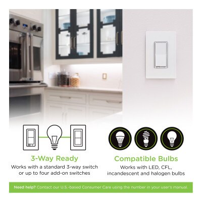Enbrighten Z-Wave Plus v2 In-Wall Smart Switch, Paddle, 700 Series