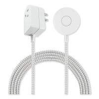 Jasco Cordinate 1-Outlet Tabletop Switch With 6 Ft. Braided Extension Cord, White/Gray