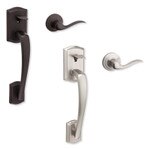 Kwikset Prescott Handle with Tustin Lever, Venetian Bronze