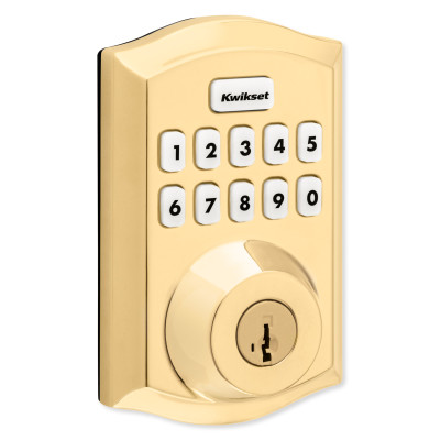 Kwikset 620 Z-Wave 700 Traditional Keypad Smart Lock with Home Connect, Brass