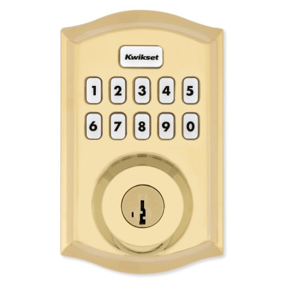 Kwikset 620 Z-Wave 700 Traditional Keypad Smart Lock with Home Connect, Brass
