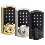 Kwikset SmartCode 916 Series Zigbee Touchscreen Deadbolt with Home Connect, Polished Brass