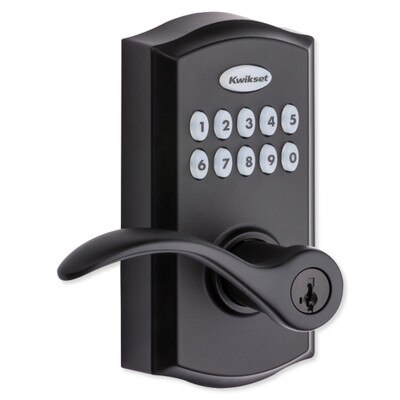 Kwikset SmartCode 955 Reversible Electronic Lever, Black