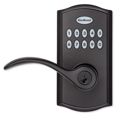 Kwikset SmartCode 955 Reversible Electronic Lever, Black