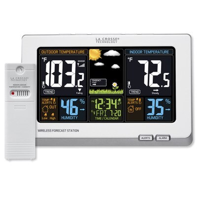 La Crosse Wireless Color Weather Station, White (308-1414w)