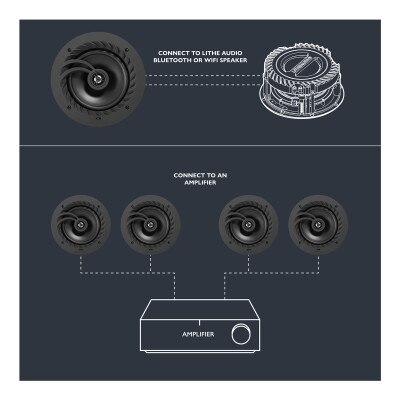 Lithe Audio 6.5 In. Low Profile Passive In-Ceiling Speaker