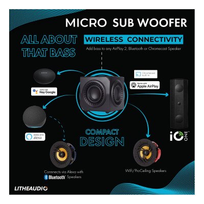Lithe Audio Wireless Micro Sub Woofer Wi-Fi
