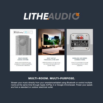 Lithe Audio IO1 Wi-Fi WiSA Speaker (Single), White