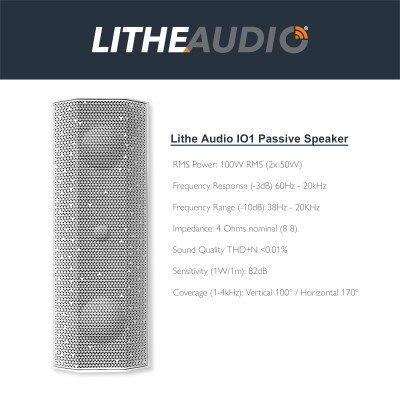 Lithe Audio IO1 Passive Speakers (Pair), White