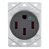 Leviton 50A Heavy Duty Flush Mount Receptacle/Outlet for EV Charging Stations