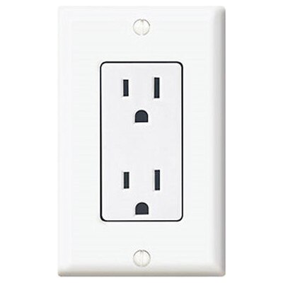 Leviton Commercial Grade Duplex Receptacle, 15A, White