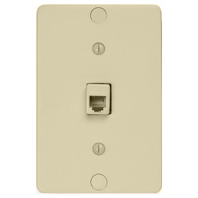 Leviton 4-Conductor/6-Position Quick-Connect Phone Jack, Ivory