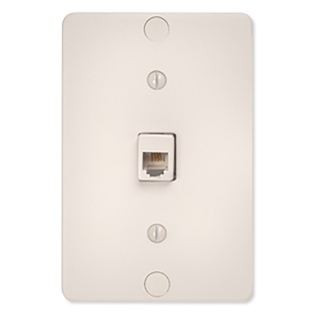 LEVITON 40253-W 4 Conductor Telephone Wall Jack with Quick Connect WHITE NEW 