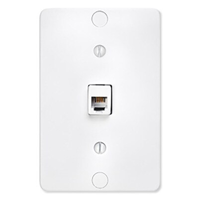 Leviton 4-Conductor/6-Position Quick-Connect Phone Jack, White