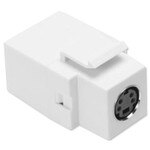 Leviton QuickPort S-Video Snap-In Connector, White