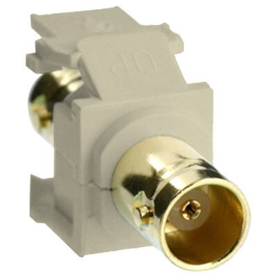 Leviton QuickPort BNC Snap-In Connector (Gold-Plated), Ivory