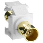 Leviton QuickPort BNC Snap-In Connector (Gold-Plated), White