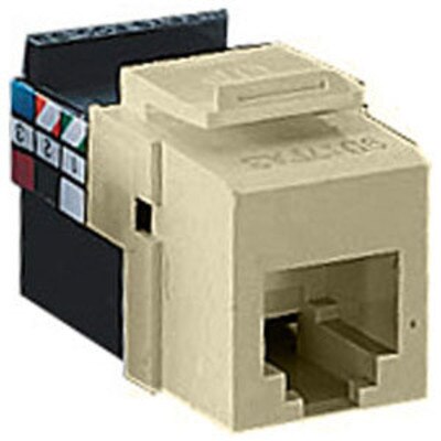 Leviton QuickPort Voice-Grade Cat5 Snap-In Connector, Ivory