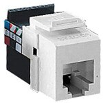 Leviton QuickPort Voice-Grade Cat5 Snap-In Connector, White