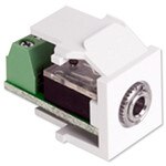 Leviton QuickPort 3.5mm Stereo Snap-In Connector, White