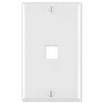 Leviton QuickPort Wallplate, 1-Gang, 1-Port, Brown