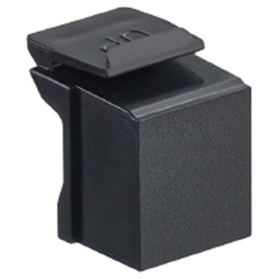 Leviton QuickPort Snap-In Connector Blank (10 Pack), Black