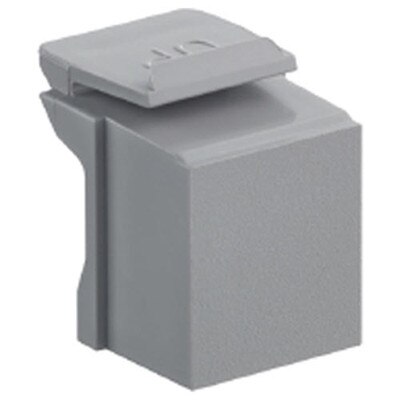 Leviton QuickPort Snap-In Connector Blank (10 Pack), Gray