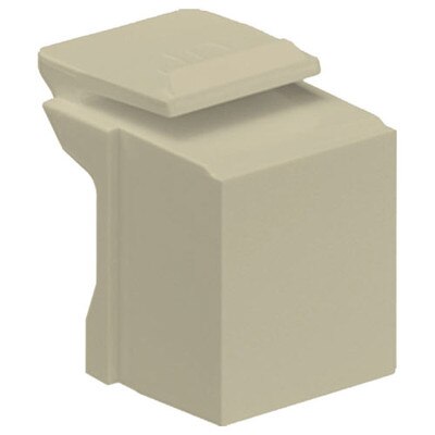 Leviton QuickPort Snap-In Connector Blank (10 Pack), Ivory