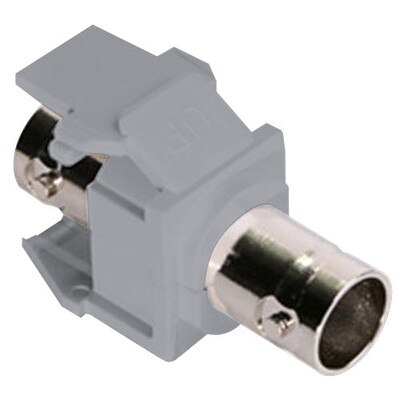 Leviton QuickPort BNC Snap-In Connector, Gray