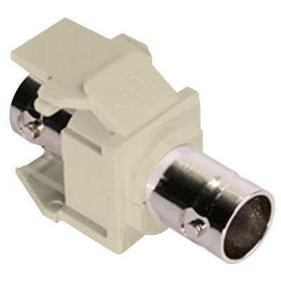 Leviton QuickPort BNC Snap-In Connector, Ivory