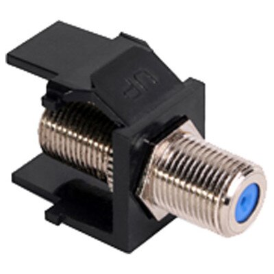 Leviton QuickPort F Snap-In Connector, Black
