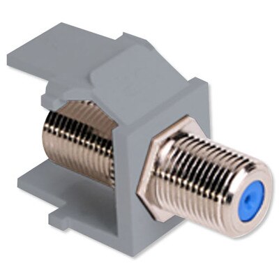 Leviton QuickPort F Snap-In Connector, Gray