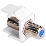 Leviton QuickPort F Snap-In Connector, Brown