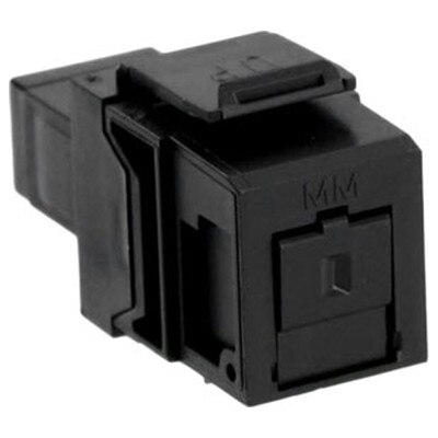 Leviton QuickPort SC Fiber Optic Snap-In Connector, Phosphor Bronze Sleeve, Black