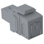 Leviton QuickPort SC Fiber Optic Snap-In Connector, Phosphor Bronze Sleeve, Gray
