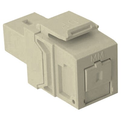 Leviton QuickPort SC Fiber Optic Snap-In Connector, Phosphor Bronze Sleeve, Ivory