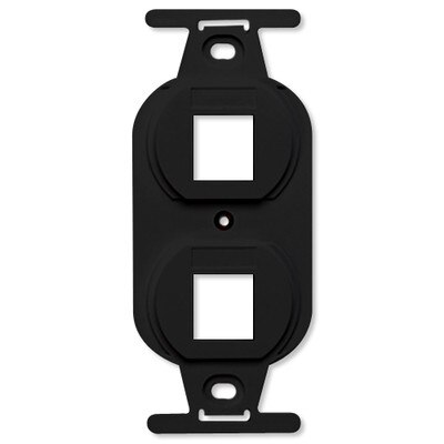 Leviton QuickPort Duplex 106 Decora Insert, 2-Port, Black